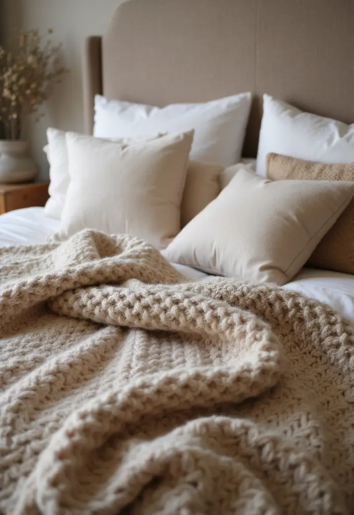 29 Apartment Bedroom Decor Tips for a Cozy Space - 12. Use Warm Textures