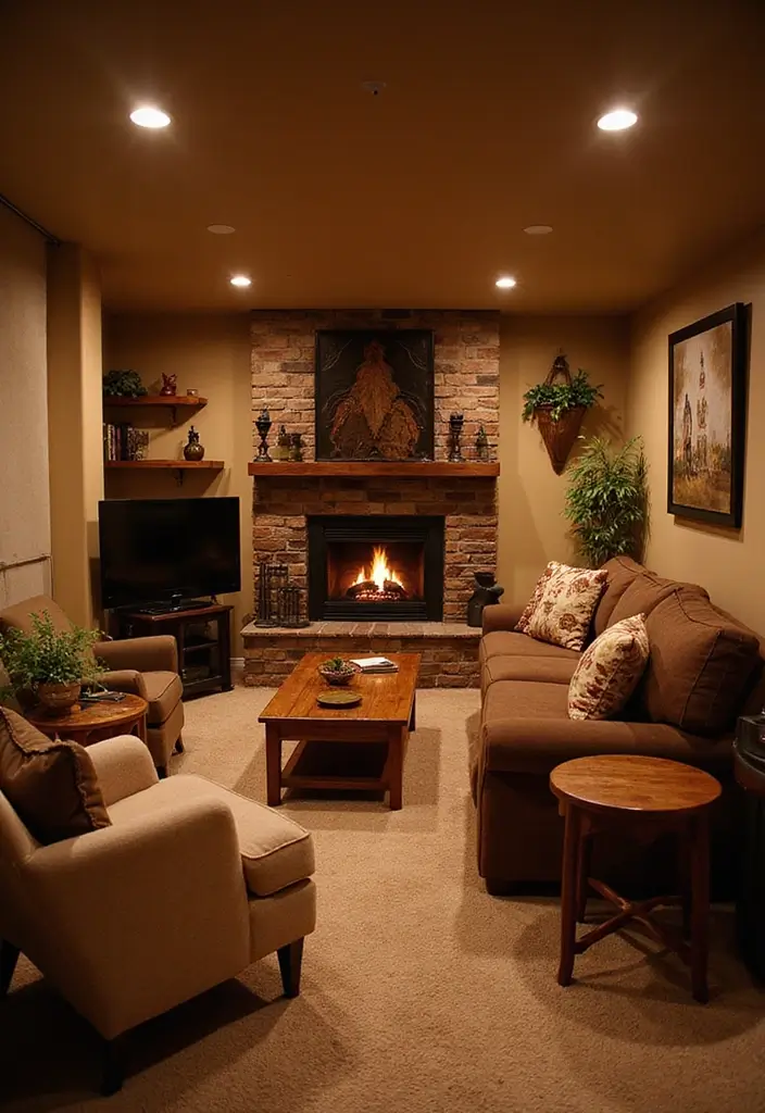 29 Basement Apartment Ideas for Comfortable Living - 14. Opt for Layered Lighting