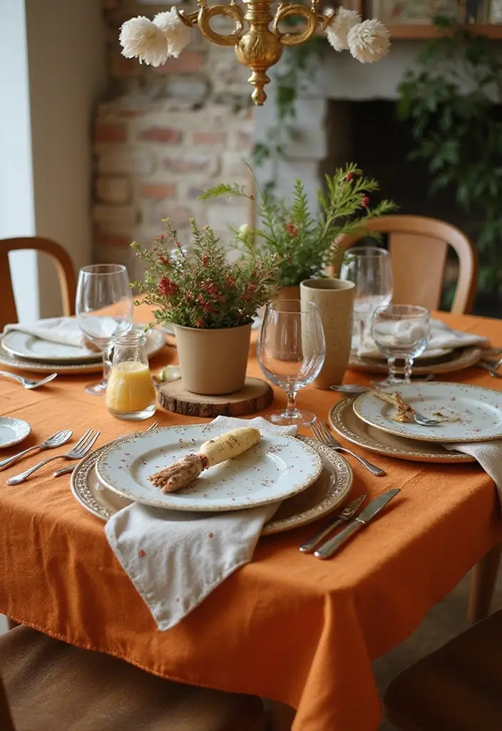 29 Ganesh Decoration Ideas for a Festive Home Decor - 19. Organic Cotton Tablecloths