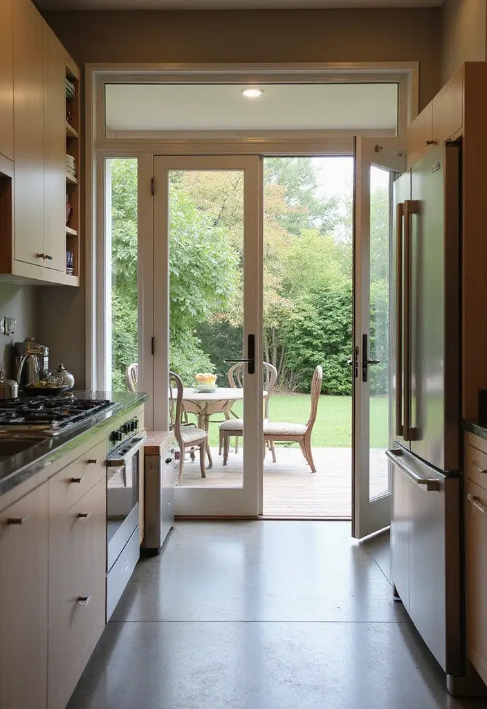 29 Kitchen Remodel Ideas That Will Inspire Your Next Project - 17. Seamless Indoor-Outdoor Flow