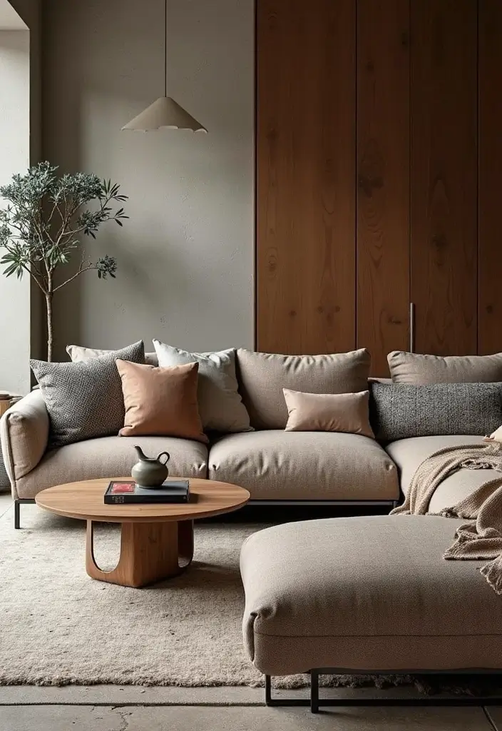 29 Living Room Layout Ideas That Balance Function and Style - 13. The Mixed Materials Look