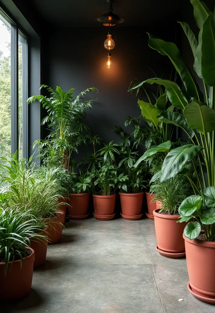 29 Moody Basement Ideas for a Dramatic Look - 15. Indoor Garden Spaces