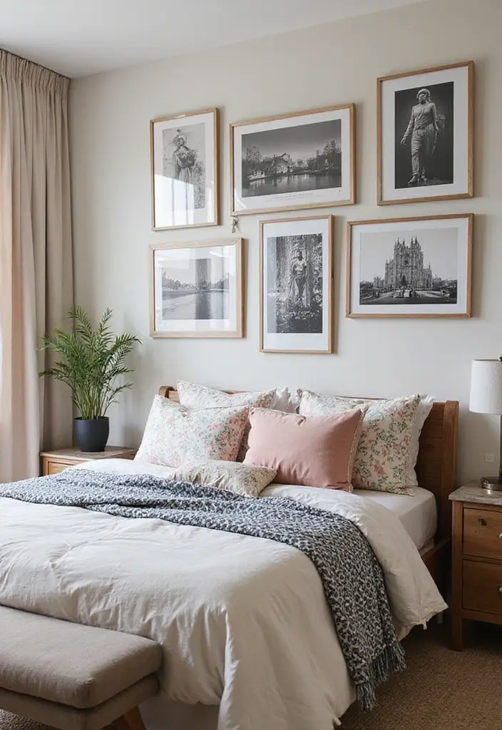 29 NYC Apartment Bedroom Designs that Inspire - 15. Artistic Touches