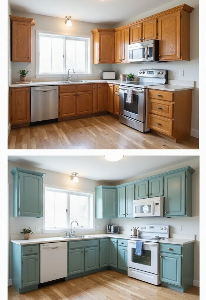 29 Simple Kitchen Remodel Ideas That Make a Big Impact - 1. Refresh with a Coat of Paint