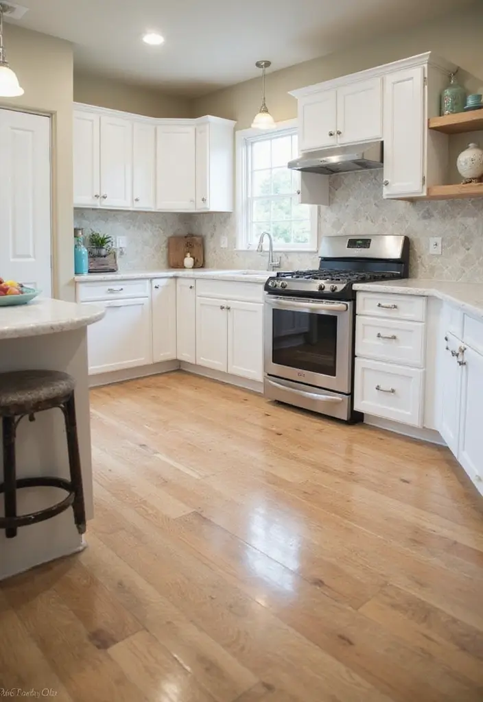 29 Simple Kitchen Remodel Ideas That Make a Big Impact - 23. Install a New Floor