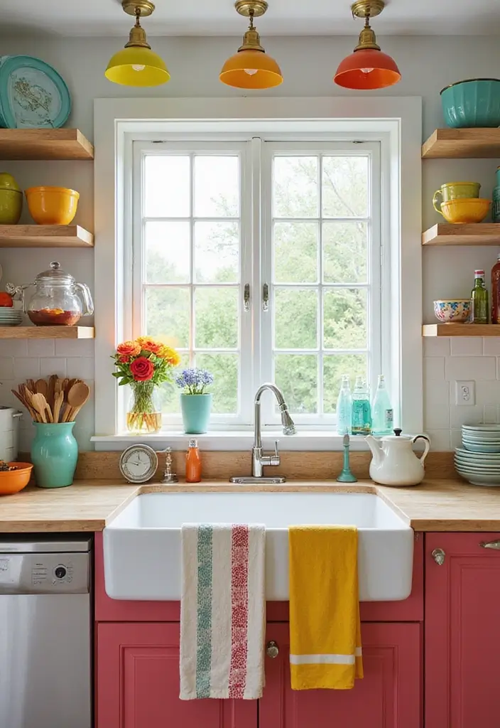 29 Tiny Kitchen Remodel Tips for Small Homes - 10. Use Colorful Accents