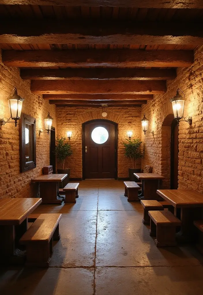 30 Basement Ceiling Ideas That Add Character and Style - 1. Rustic Wooden Beams