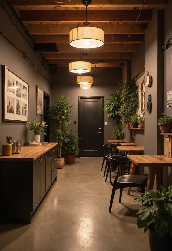 30 Basement Ceiling Ideas That Add Character and Style - 12. Drum Light Fixtures