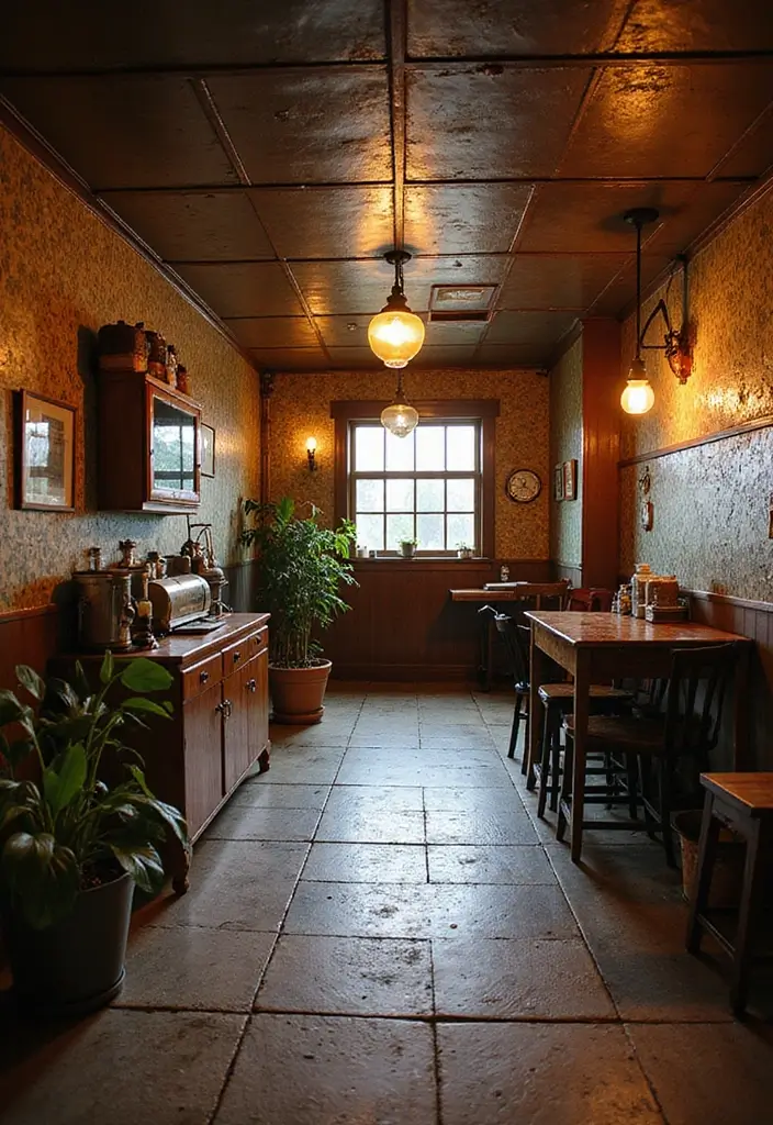 30 Basement Ceiling Ideas That Add Character and Style - 14. Vintage Ceilings