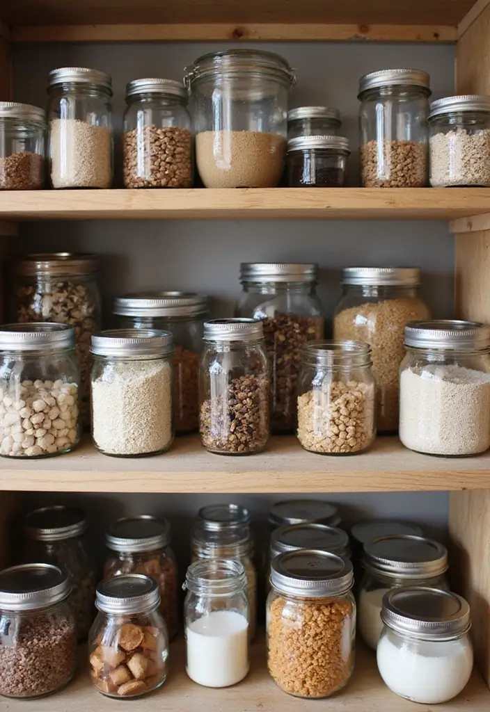 30 Basement Storage Ideas to Keep Things Organized - 13. Make Use of Clear Jars