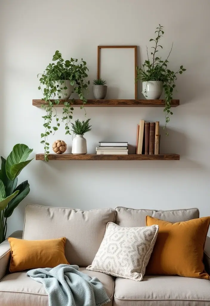 30 Dollar Tree Home Decor Ideas Anyone Can Do - 15. Rustic Floating Shelves