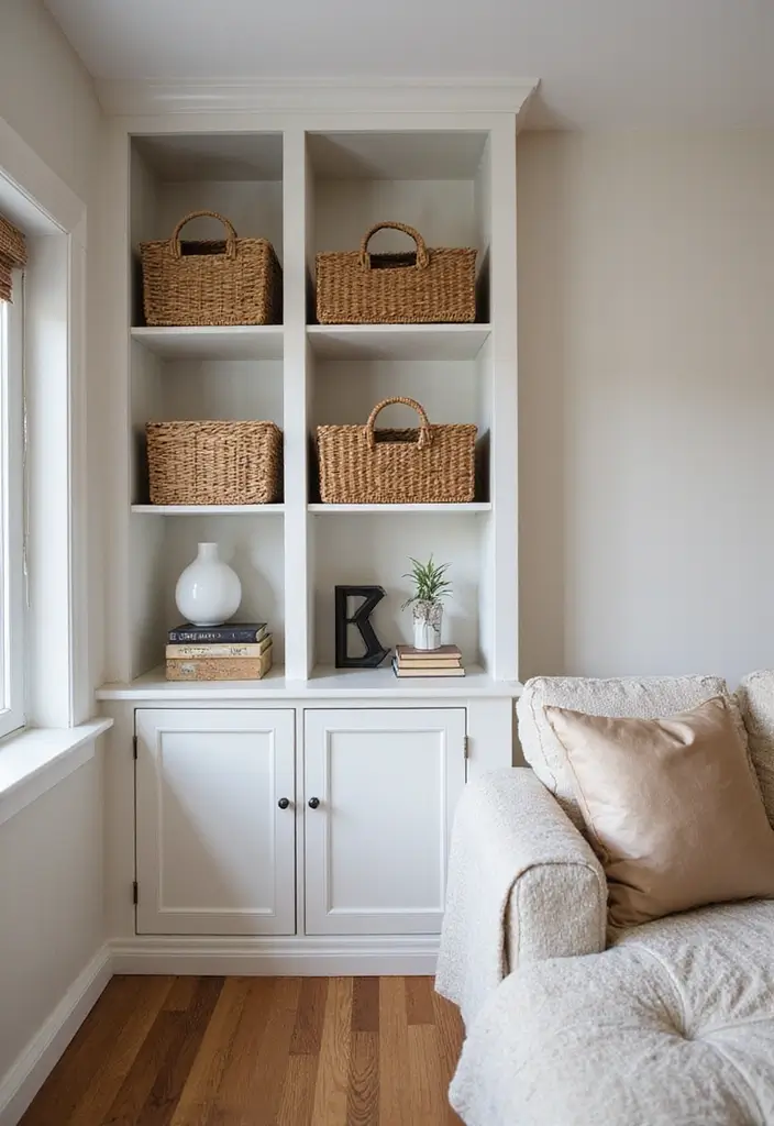 30 Eco-Friendly 3 Bedroom Apartment Concepts for Growing Families - 15. Stylish Storage Solutions