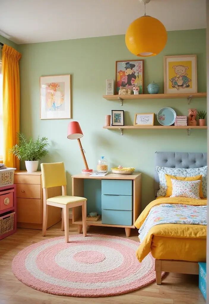 30 Eco-Friendly 3 Bedroom Apartment Concepts for Growing Families - 22. Colorful Kids' Rooms