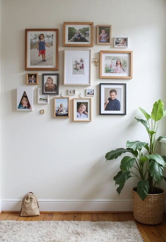 30 Eco-Friendly 3 Bedroom Apartment Concepts for Growing Families - 26. Family Memory Walls