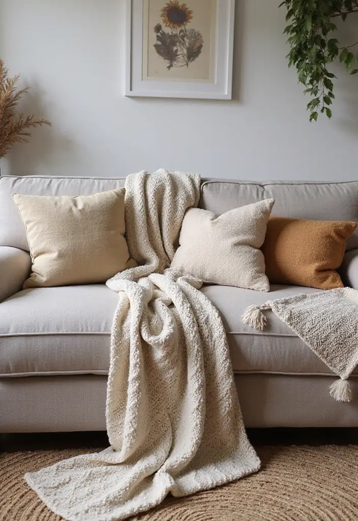 30 Eco-Friendly 3 Bedroom Apartment Concepts for Growing Families - 7. Cozy Textiles