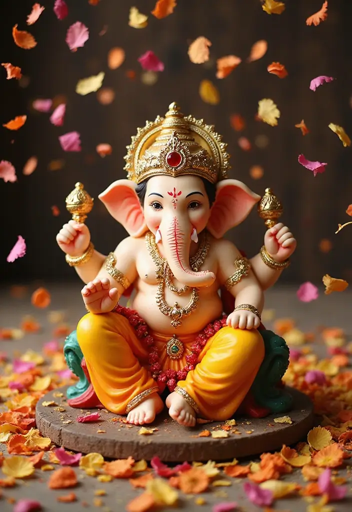 30 Eco-Friendly Ganesha Decoration Ideas for Every Festive Season - 22. Biodegradable Confetti