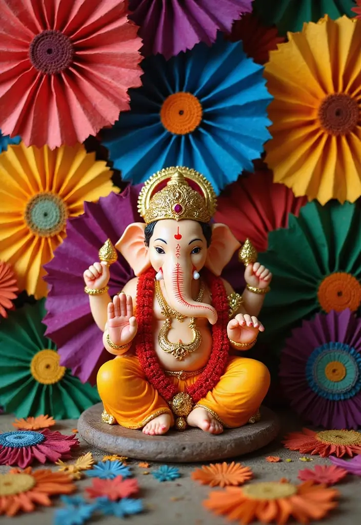 30 Eco-Friendly Ganesha Decoration Ideas for Every Festive Season - 28. Natural Dye Decorations