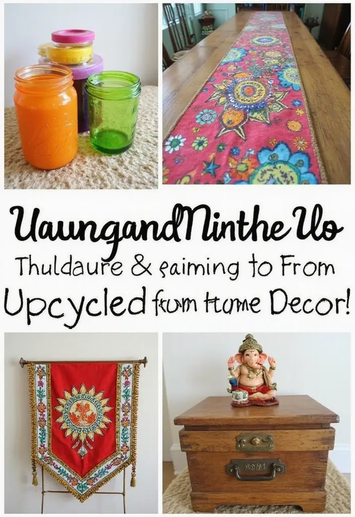 30 Eco-Friendly Ganesha Decoration Ideas for Every Festive Season - 3. Upcycled Home Decor