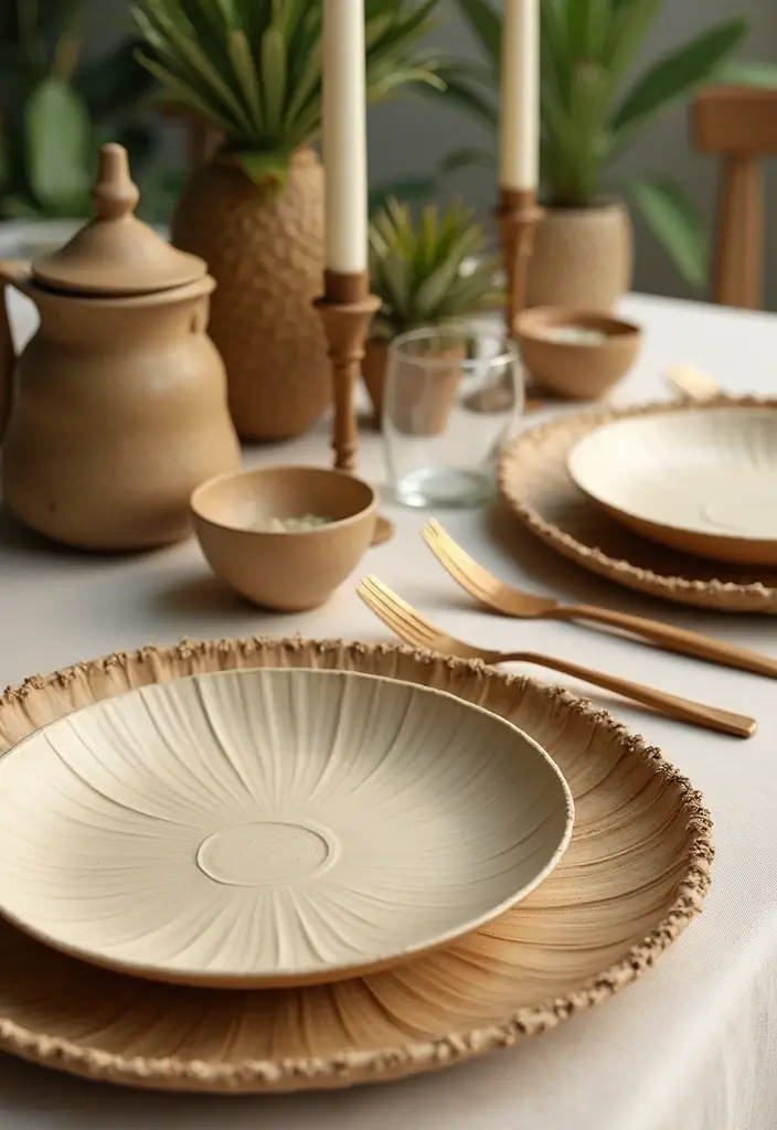 30 Eco-Friendly Ganesha Decoration Ideas for Every Festive Season - 6. Biodegradable Tableware