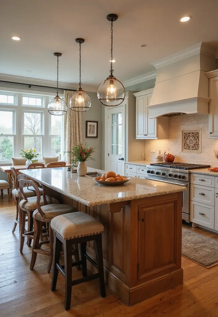 30 Kitchen Remodel Ideas with Islands for Added Functionality - 13. Island with a Breakfast Bar