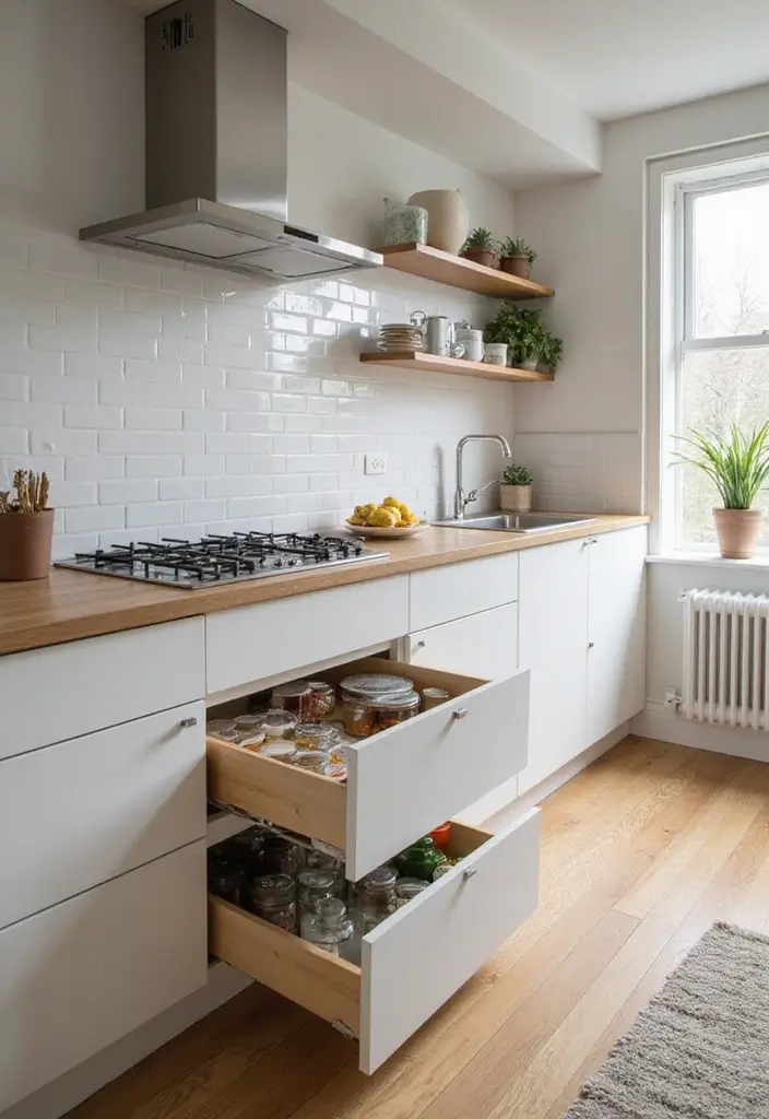 30 Kitchen Remodel Inspiration for Modern Homes - 10. Smart Storage Solutions