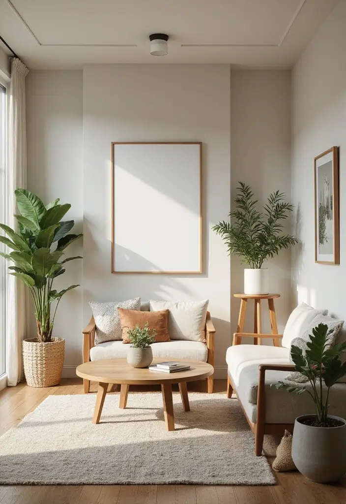 30 Living Room Furniture Layout Ideas to Optimize Space - 13. The Zen Space Layout