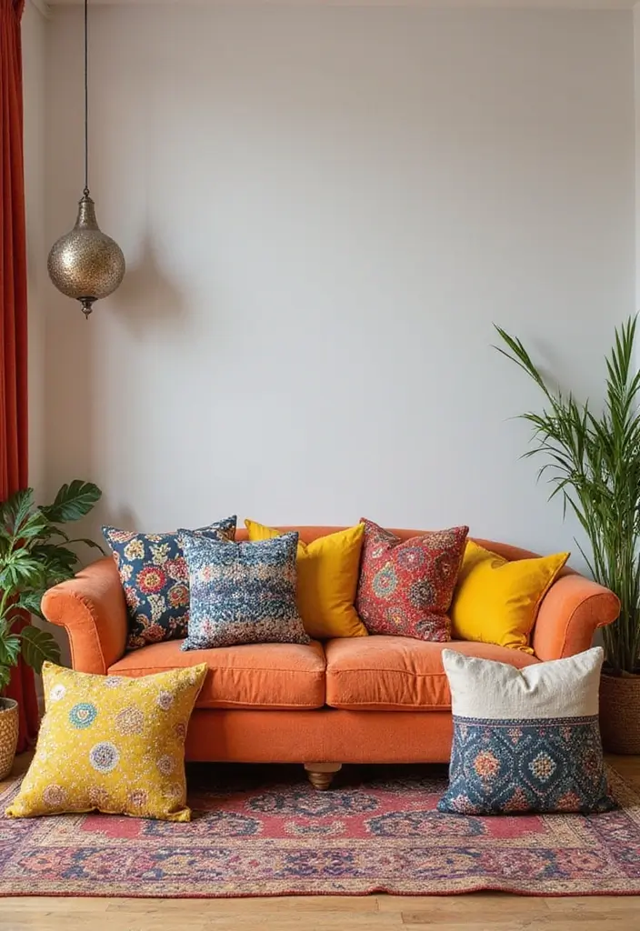 30 Living Room Furniture Layout Ideas to Optimize Space - 15. The Colorful Accent Layout