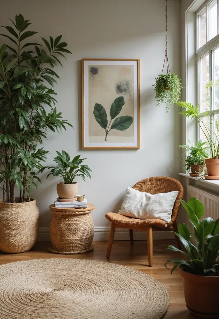 30 Two Bedroom Apartment Floor Plans for Family Comfort - 10. Nature-Inspired Decor