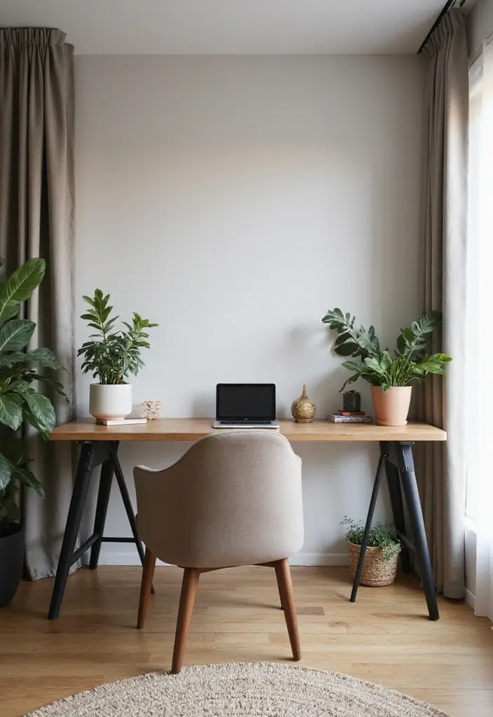 30 Two Bedroom Apartment Floor Plans for Family Comfort - 15. Integrated Workspaces