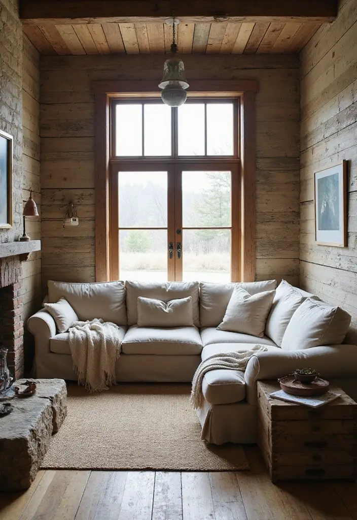 30 Zepeto Background Aesthetic Living Room Inspirations - 10. Rustic Farmhouse