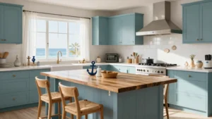 15 Coastal Kitchen Island Ideas for a Breezy Feel
