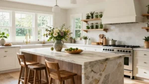 16 Kitchen Island Stone Ideas for a Durable Finish