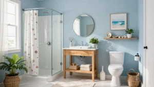 16 Small Coastal Bathroom Ideas for a Breezy Feel