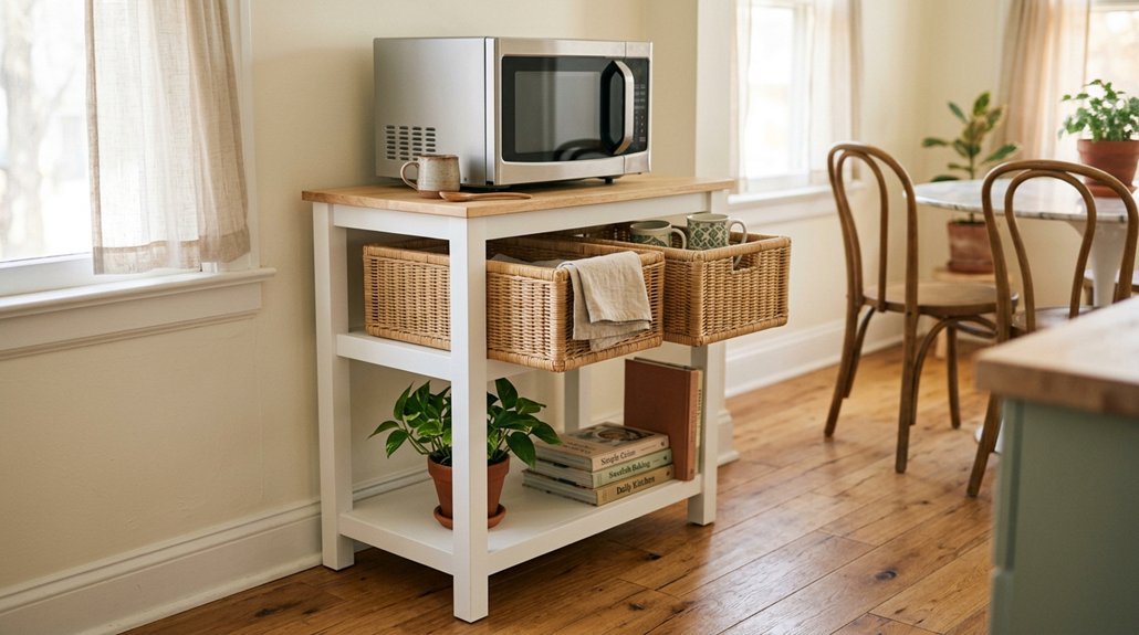 15 microwave carts storage