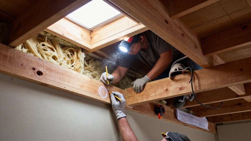 avoid joists when cutting holes