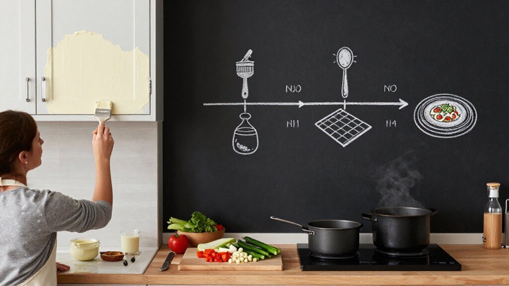 cabinets paint cook schedule