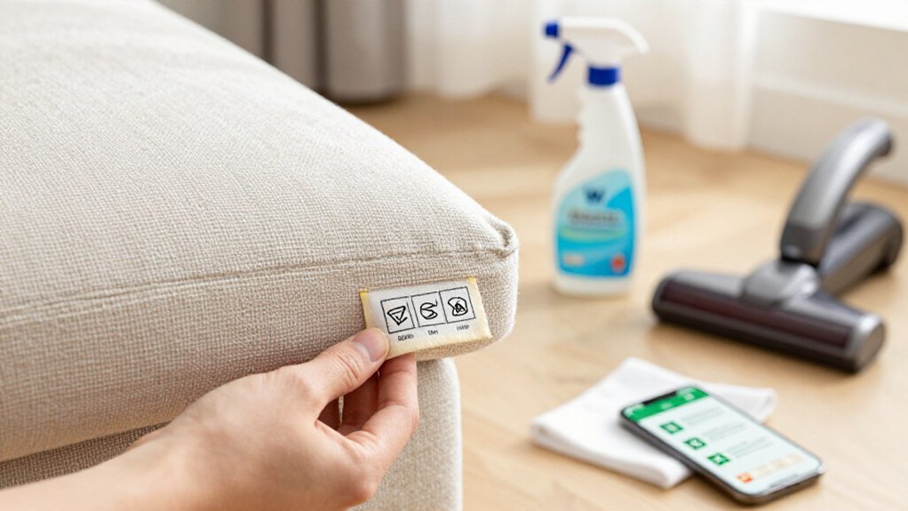 decipher sofa cleaning codes