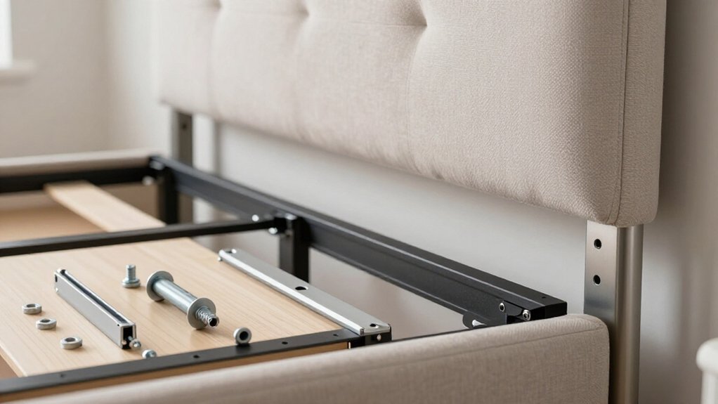 match holes to headboard legs