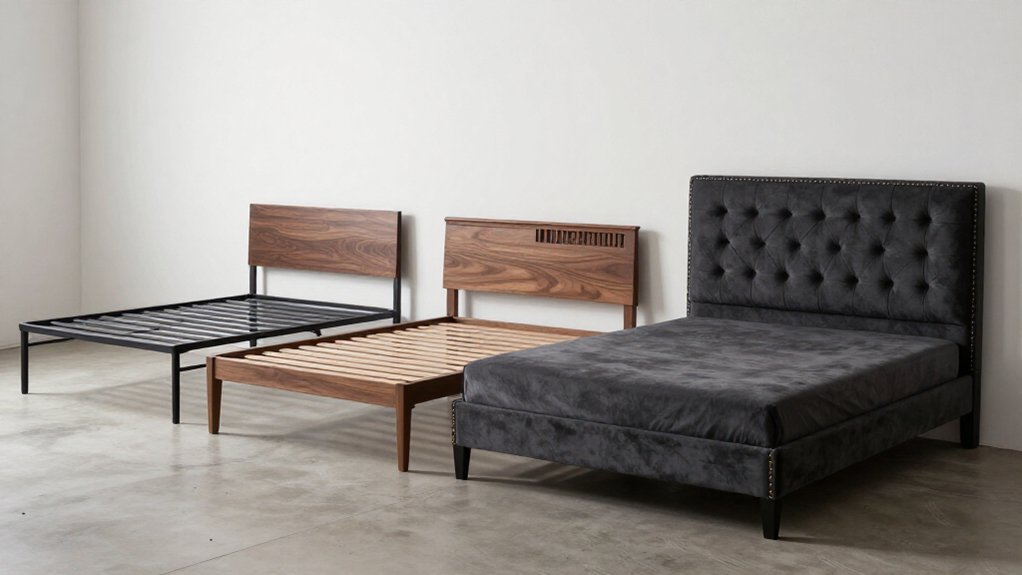 metal cheapest upholstered premium
