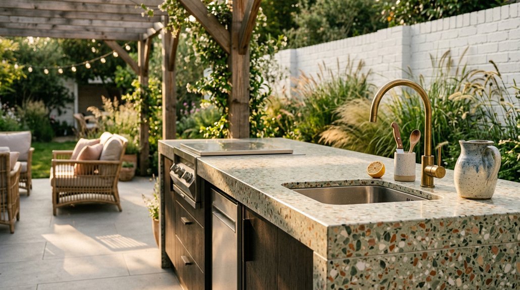 outdoor kitchen countertop options
