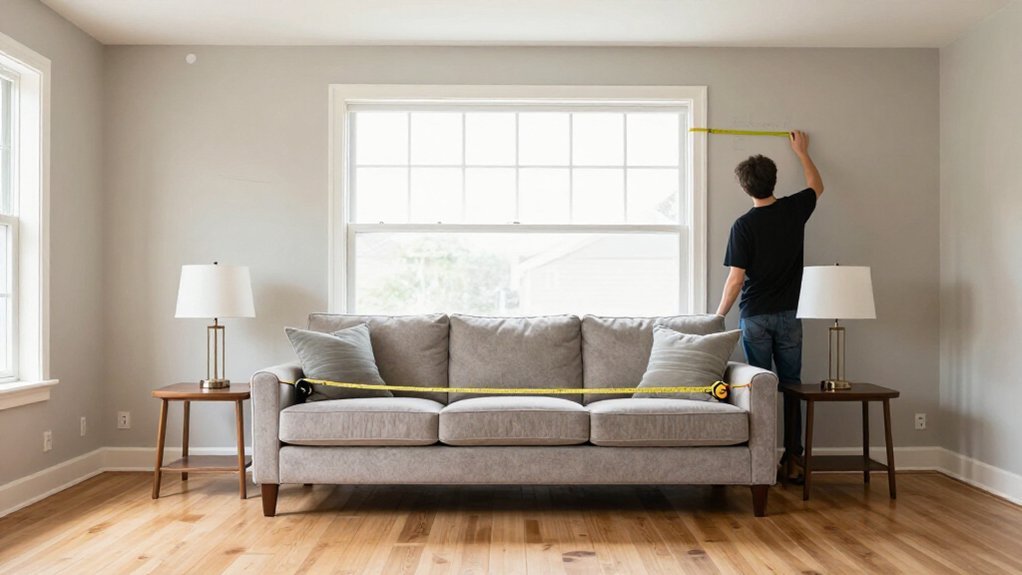 sofa wall space requirements